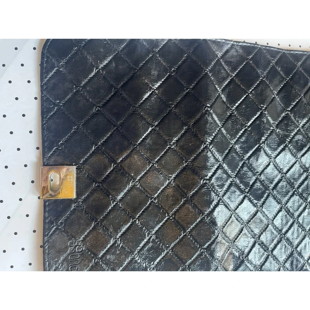 gbh Cosmetics Quilted Makeup Brush Roll Black Faux‎ Leather Case